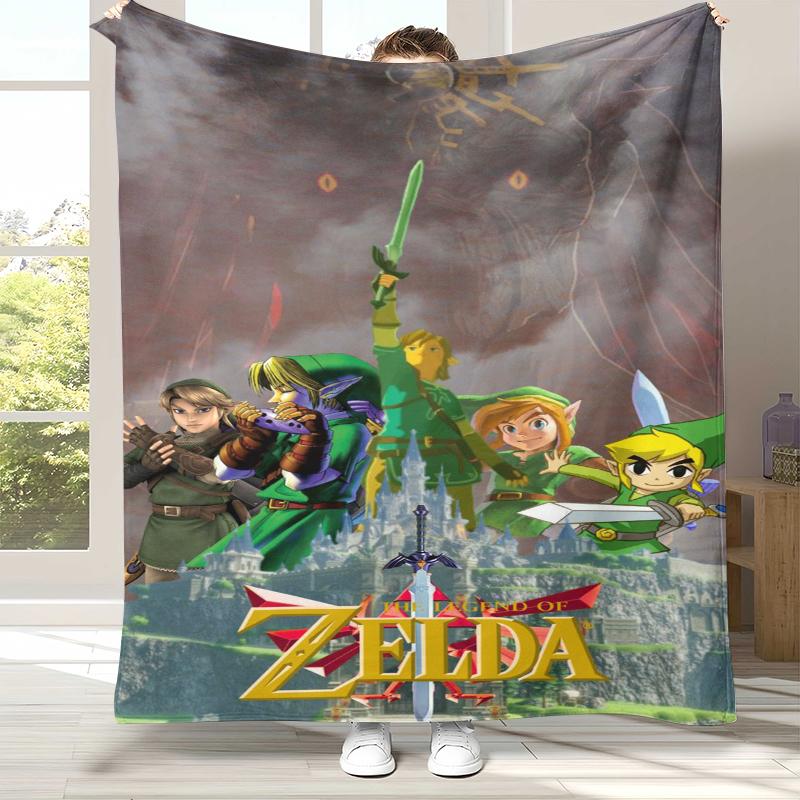 Ретро Z-Zelda Мультяшный Линк Игры Фланелевое Одеяло, Ультра Мягкий Теплый Плюшевый Плед для Дома Спальни Кровати Дивана Походного Пикника Ребенка