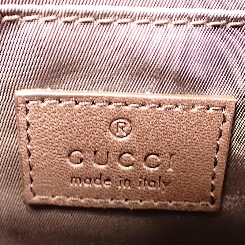 GUCCI  834802 body bag beige/Dark brown GG canvas mens