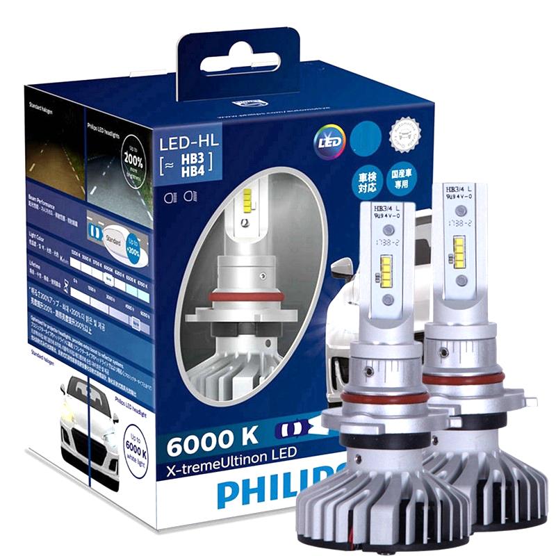 Philips X-treme Ultinon LED 9005 9006 HB3 HB4 12 В 6000 К Автомобильные светодиодные фары головного света Авто Противотуманные фары +200% ярче