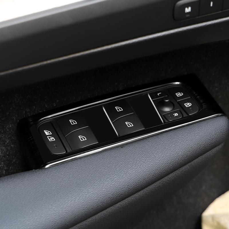 For Volvo xc40 c40 glass lift trim frame black sequin sticker car accessories for left-hand drive