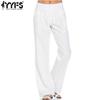 Women's Fashion Casual Solid Color Print High Waist Trousers Pants & Capris