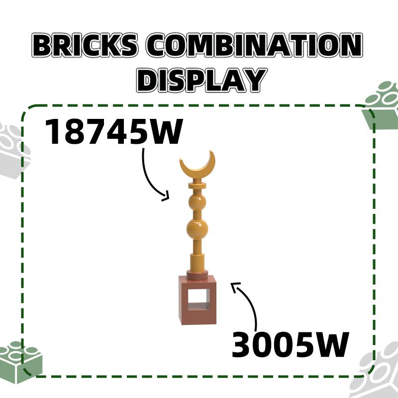 Нетоксичные 478 шт./Лот 1875 Вт Луна Форма Шпиль Строительные Блоки Moc Аксессуары Совместимые С Кирпич Детские Игрушки Подарочная Коробка