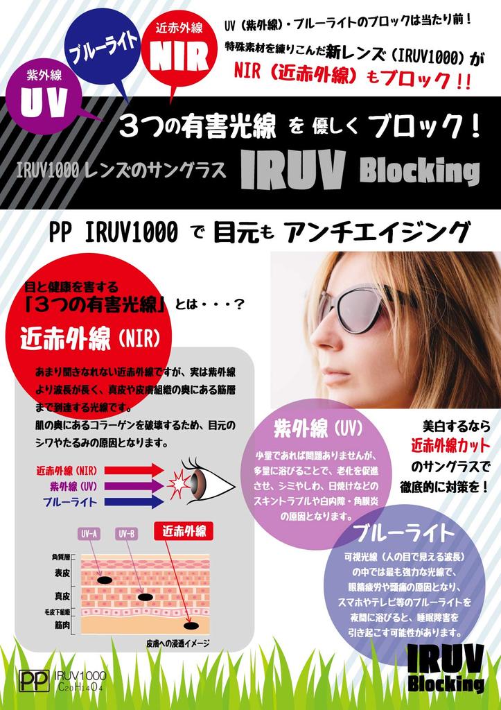 Солнцезащитные очки PP IRUV1000 для мужчин и ближний инфракрасный ультрафиолетовый синий свет, разработанные производителем линз Sabae (Фенол Фталеин) Женщины, Унисекс, Стрижка,