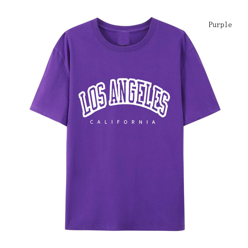 Женская футболка с рукавом большого размера Лос-Анджелес Печать Женская футболка Зимняя свободная футболка высокого качества Футболка с буквенным принтом