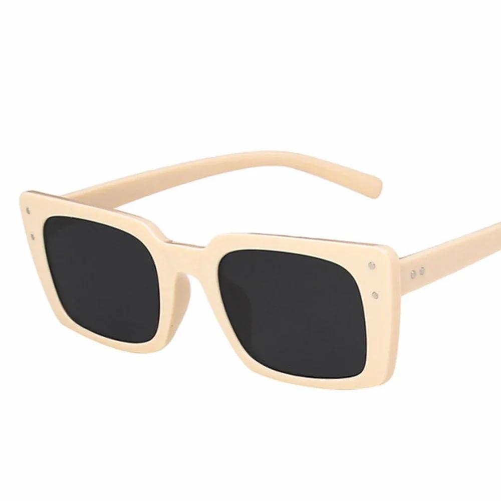 Винтажные маленькие квадратные солнцезащитные очки женские модные солнцезащитные очки Uv400 овальные градиентные линзы цвета чая мужские панк солнцезащитные очки Eil Homme