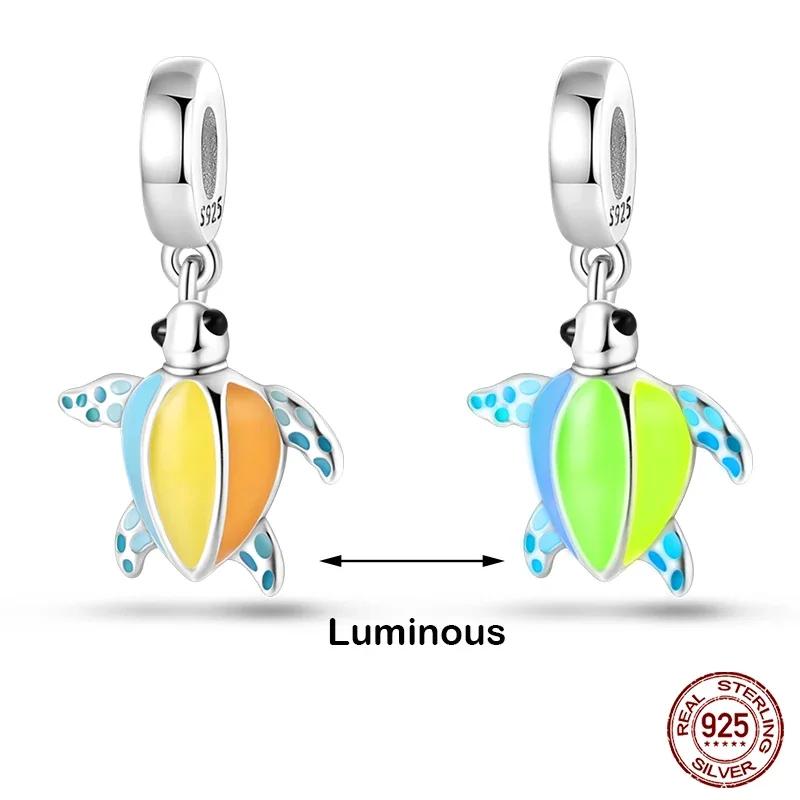 Copper Crabs Ocean Series Blue Turtle Starfish Shell Fit Original Bracelet Charms For Women Diy Fine Jewelry Gifts