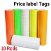 10 рулонов/лот ценников для MX-5500 ценников для пистолета-наклейки, 4000 шт. белых и цветных ценников для розничного магазина