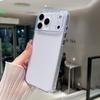 For iPhone 17 Pro Max Clear Case Shockproof PC + TPU Matte Phone Cover