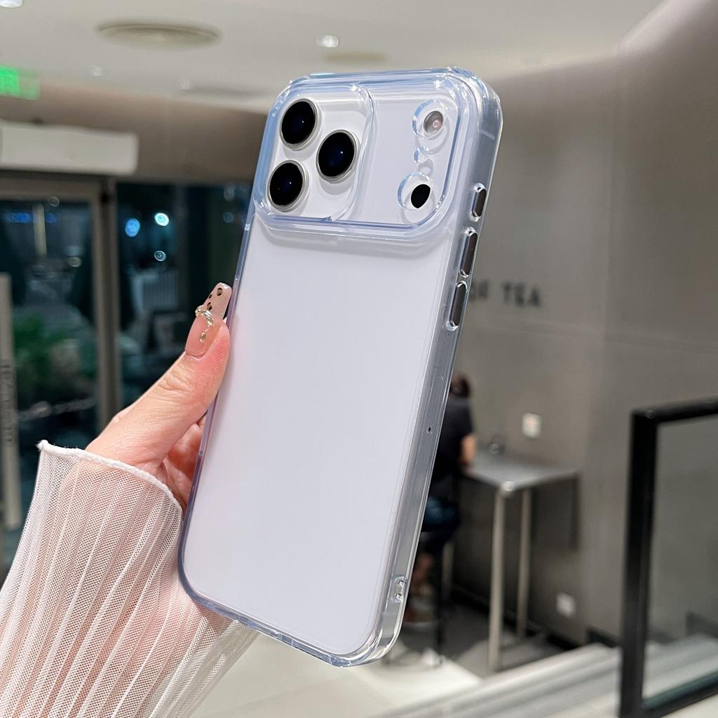 For iPhone 17 Pro Max Clear Case Shockproof PC + TPU Matte Phone Cover