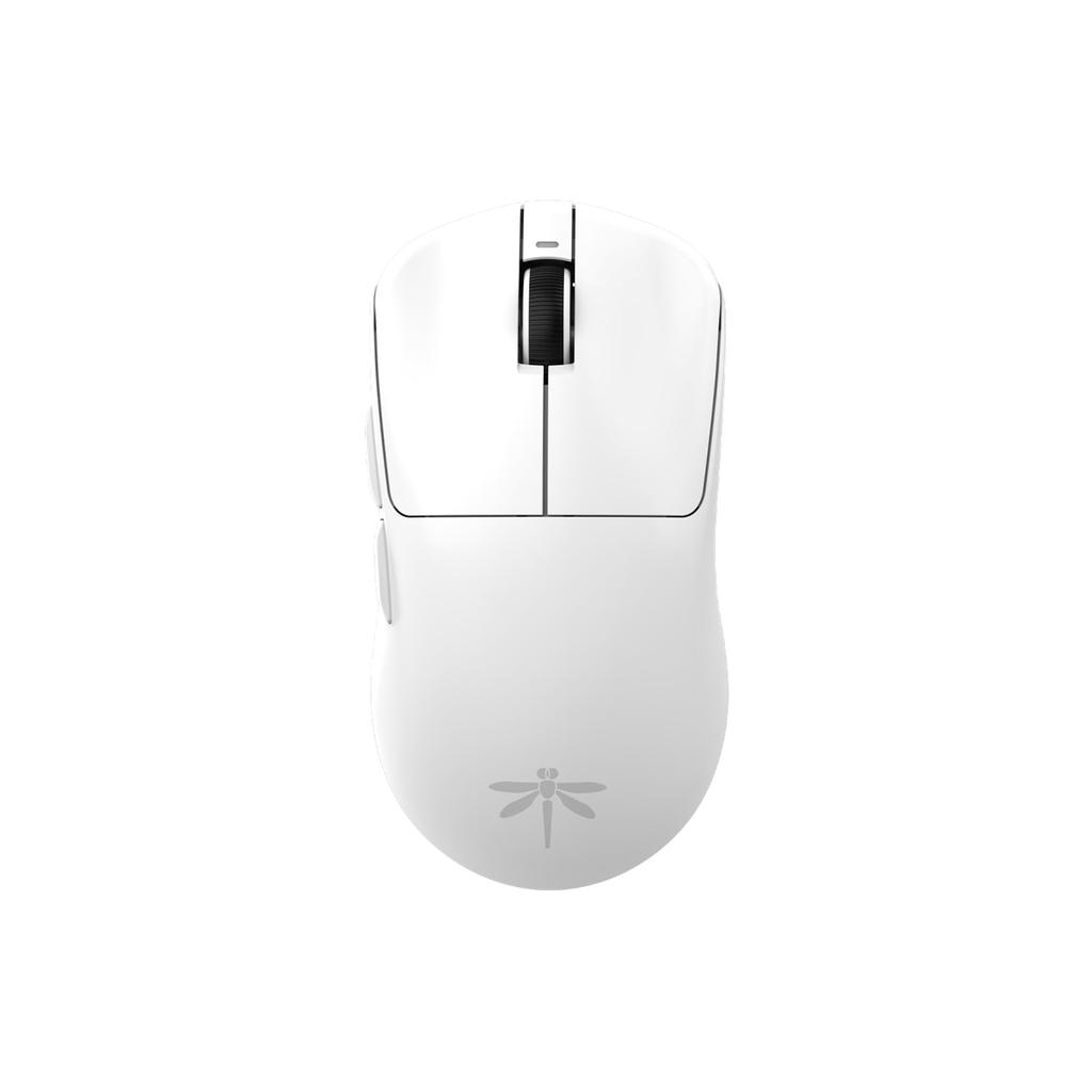 Беспроводная игровая мышь VGN Dragonfly F1 Pro Max, белая, легкая, вес 55 г, Pixart PAW3395, время работы до 130 часов, совместима как с беспроводными, так и с проводными 6