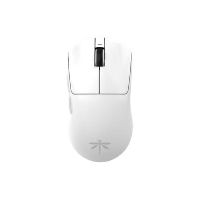 Беспроводная игровая мышь VGN Dragonfly F1 Pro Max, белая, легкая, вес 55 г, Pixart PAW3395, время работы до 130 часов, совместима как с беспроводными, так и с проводными 6