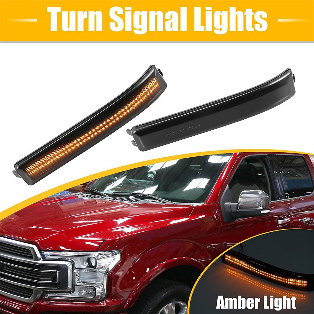 2x Dynamic Sequential LED Side Mirror Turn Signal Light For Ford 2009-2014 F-150