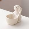 Compact Eggs Holder Rabbit Shape Household Eggs Holder Ceramic Eggs Tray