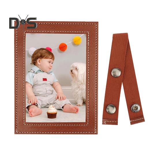 Car Sun Visor Photo Frame 4x6 Faux Leather Picture Holder for Car Displays Your Photographs Both Vertically And Horizontally Car Inter Accessories