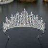 1 шт. Роскошная свадебная хрустальная корона, циркониевая свадебная тиара для волос, роскошное фамильное украшение для головы для невесты, бохо-фотосессия, мероприятия в королевском стиле