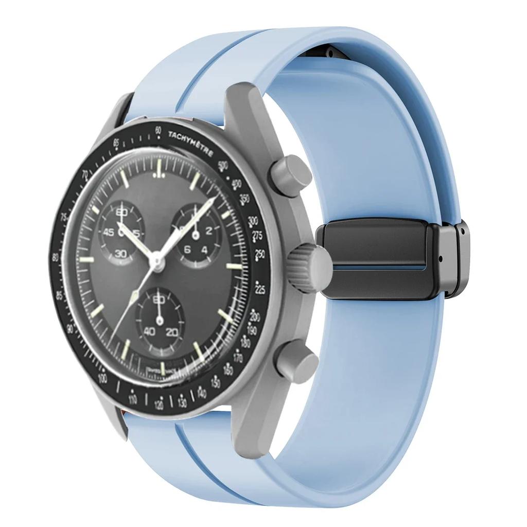 Силиконовый ремешок для Omega X Swatch Joint MoonSwatch Planet, ремешок для часов, металлический браслет с магнитной пряжкой, сменный браслет Correa