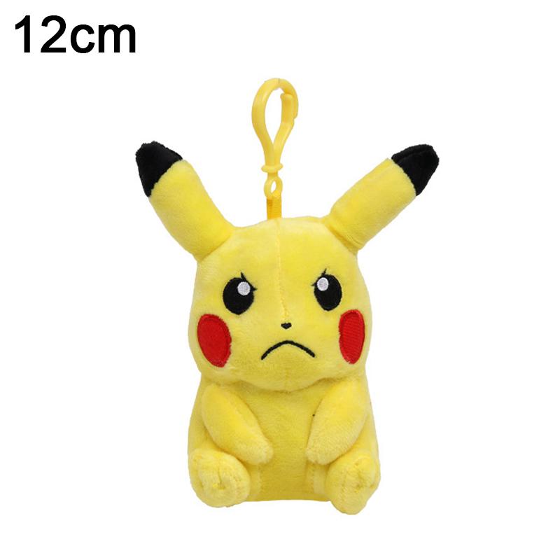 Bag Pendant Cute Plush Pikachu Keychain Charmander Squirtle Bulbasaur Snorlax Stuffed Toy Small Doll Gift For Kid