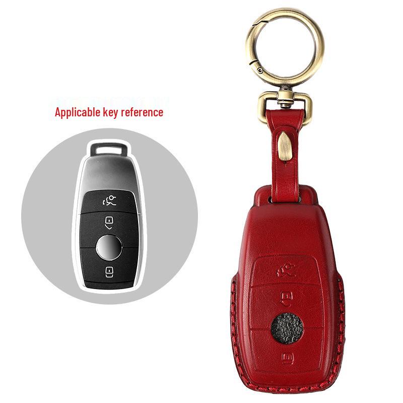Чехол для смарт-ключа автомобиля из натуральной кожи ручной работы для Mercedes - Полная защита
