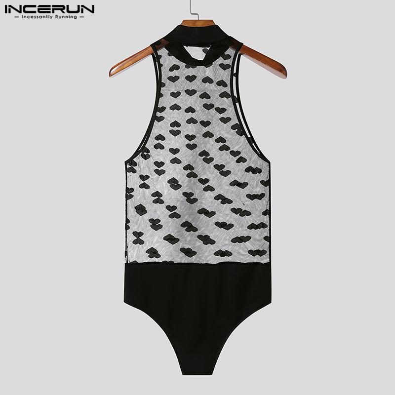 INCERUN Мужские комбинезоны без рукавов с сетчатыми вставками