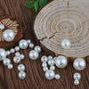 NALER Pearl Approximately 500 Pearl Beads for Round Pearls with Suitable for Charm Beads, Crafts, Holes, White, Handmade, Materials, 4mm, 6mm, 8mm,