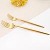 Набор столовых приборов из нержавеющей стали 304, золотой матовый полирующий набор столовых приборов, вилка для салата, ложка, чайная ложка, десертная вилка, посуда