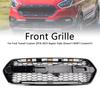 Gloss Black Front Bumper Grille Fit Ford Transit Custom Trail 2018-2023 W/ 3LED