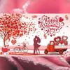 Celebrate Red Love Heart Dating Background Romantic Happy Valentine's Day Banner Photography Props