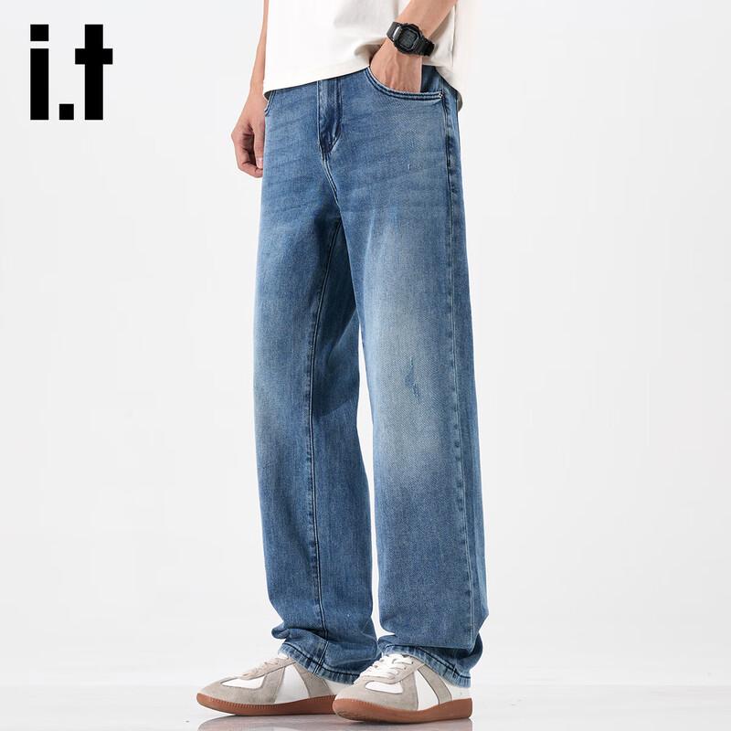Izzue IT Мужские американские джинсы стрейч прямого кроя в стиле хай-стрит