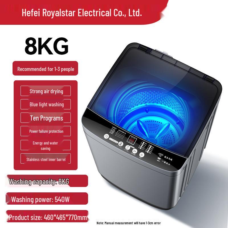 Полностью автоматическая стирально-сушильная машина 10 кг с компактным пульсатором для дома и аренды
