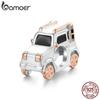 Bamoer 925 Sterling Silver Jeep Charm Car Beads for Women Bracelet & Necklace DIY Accessories Rose Gold Plated Fine Jewelry Gift