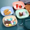 10pcs Multi-function Spit Bone Dish Food Grade Plastic Round Square Set Dining Table Garbage Plate Household Snack Fruit Plate