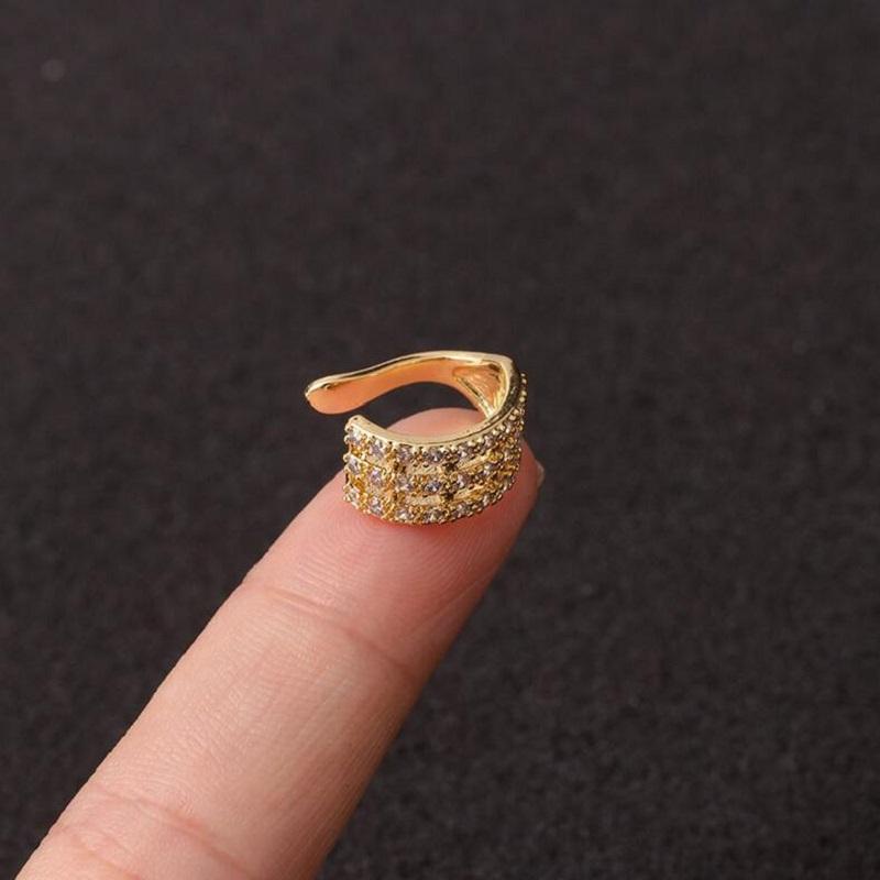 1 шт без пирсинга, блестящая нержавеющая сталь, хрящ, манжеты для ушей, кристалл, кубический циркон, зажим для ушей, ювелирные изделия