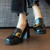 Женские туфли на высоком каблуке Мэри Джейн Платье Лолита Кожаные туфли Массивные Дизайнерские Женские Туфли-лодочки 2025 Лето Новые Zapatos Mujer