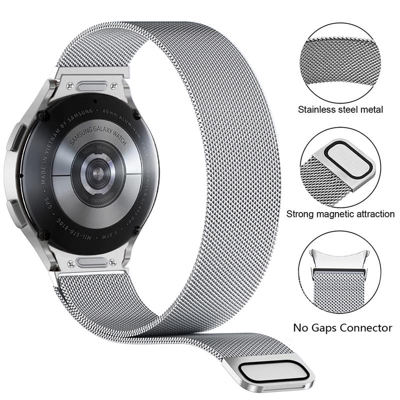 Milanese Loop band For Samsung Galaxy Watch 7 6 5 pro 4 40mm 44mm Metal Bracelet correa Galaxy Watch 4 6 Classic 47mm 46mm Strap