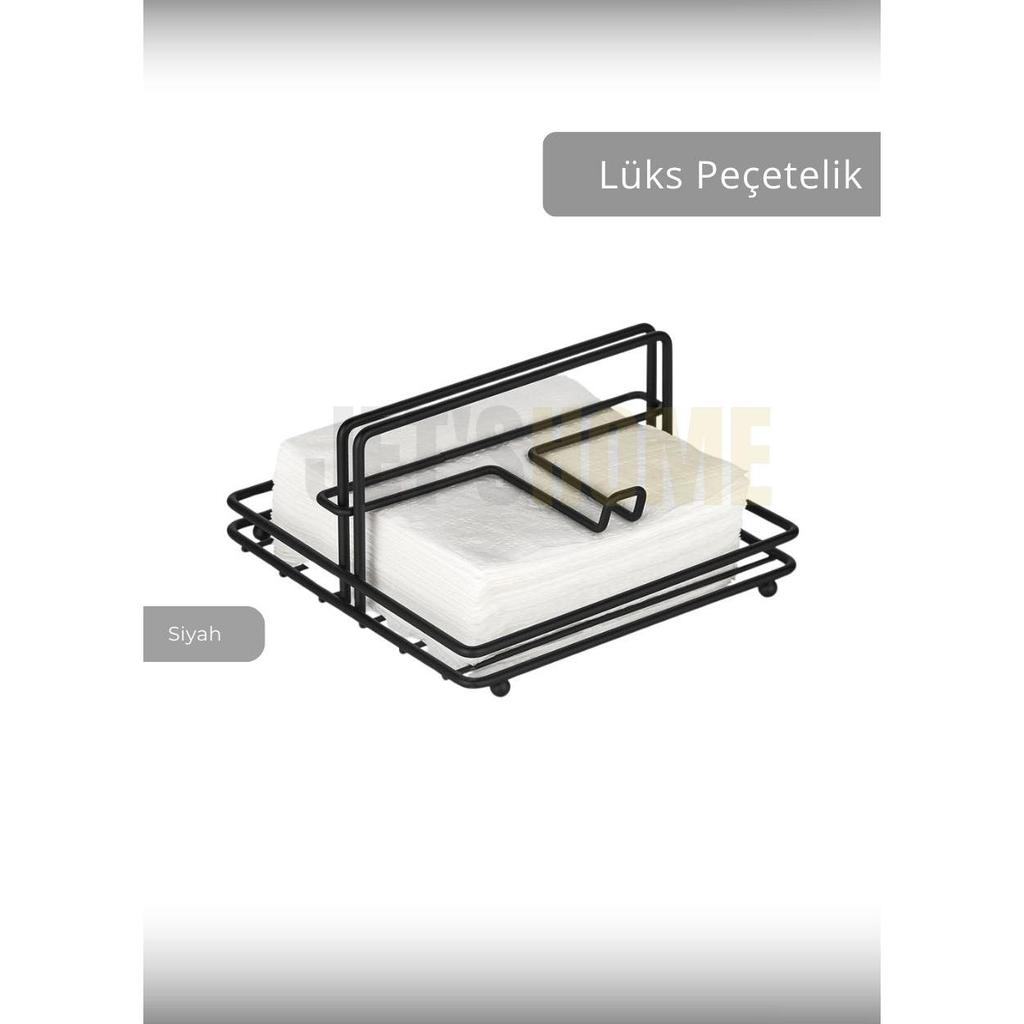 Luxury Napkin Holder Stainless Steel Square Model Black