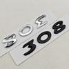 New 3D ABS Chrome Black Car Letters Logo 308 Emblem Sticker Rear Trunk Badge For Peugeot 308 SW GT Line GTI T9 T7 P5 Accessories