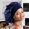 Ночной колпак с широкими полями, шапочка для сна, атласный боннет, шелковая шапочка для сна с широкой резинкой, шапочки для купания и душа для женщин с кудрявыми волосами