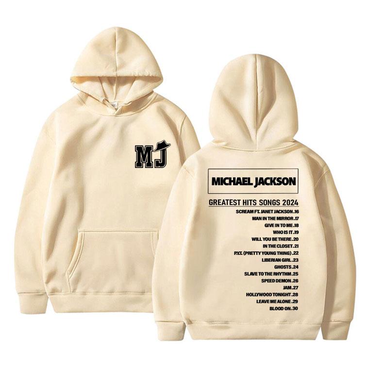 Classic Vintage Michael Jackson Greatest Hits Songs 2024 Hoodie Men Women Gothic Punk Sweatshirt Men's Rock Oversized Streetwear