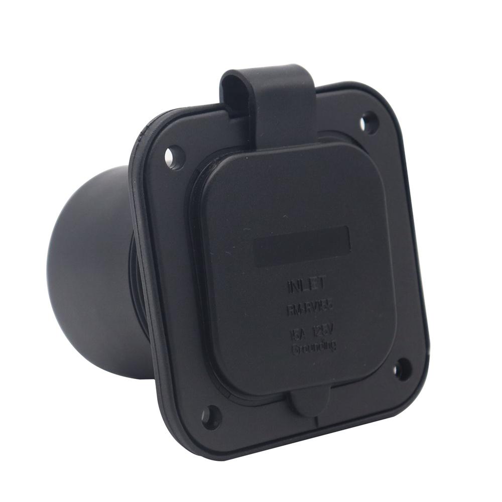 Вилка ввода питания для RV 125 В 15 А 5-15P с всепогодной крышкой для кемпера, прицепа, лодки