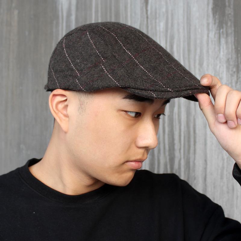 Кепка с елочкой Ni Duck Tongue, мужская твидовая берет, зимняя шапка, литературная молодежная кепка, шляпа для старика