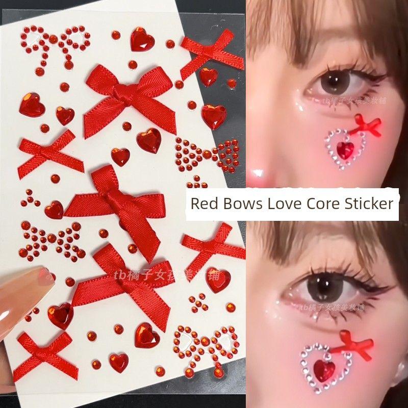 Music Festival Makeup Face Pasters Butterfly Ornament Star Moon Stick-on Crystals Concert Face Sticker Ornament Ornament Rhinestone Bright Diamond