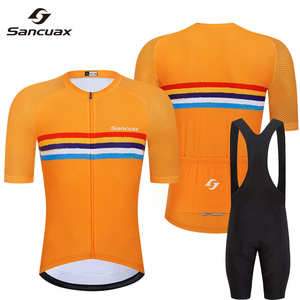 New Team Summer Cycling Clothing Man's Short Sleeves Cycling Jersey Set Breathable Mountain Bike Racing Bicycle Clothing
