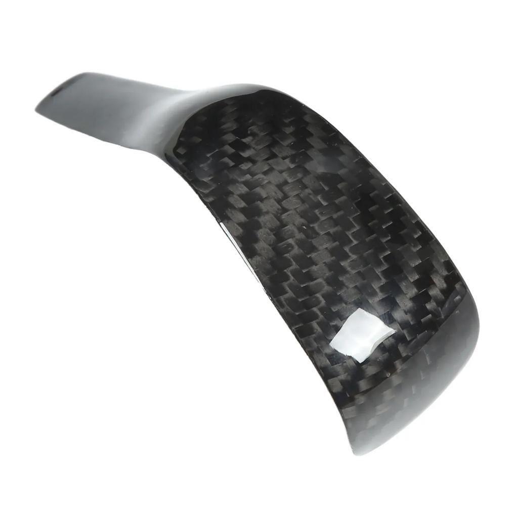 Ярко-черная отделка ручки рычага переключения передач салона, замена, накладка на ручку переключения передач из углеродного волокна для Porsche Cayenne 958 2011–17