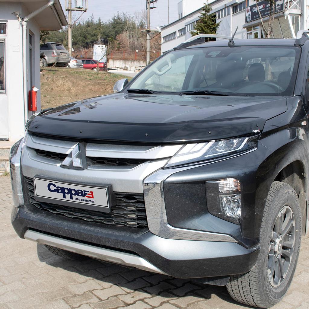FOR Mitsubishi L200 Front Hood Protection Spoiler 2019 To 2025 Models Front Bug Shield Hood Deflector Guard Sporty Wings Auto