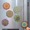 Retro Ethnic Flower Refrigerator Magnet DIY Home Office Kitchen Locker Fridge 3D Vintage Colorful Flower Magnetic Decoration Ornament