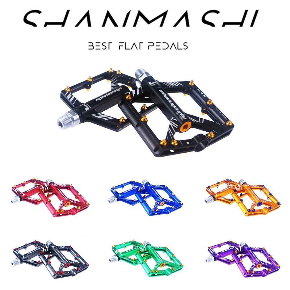 SHANMASH S1 Велосипедные Педали для MTB Плоские CNC Педаль для Велосипеда Нескользящие Горный Дорожный 4 Герметичных Подшипника Велосипедная Педаль Маршрут Велосипедные Аксессуары