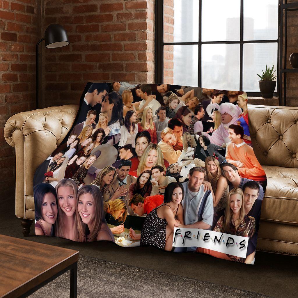 Классическое одеяло из фланели Central Perk из сериала Друзья, Уютное мягкое плед-покрывало для дома, спальни, кровати, дивана, пикника, офиса, Подарок, Ребенок