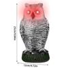 Owl Scare Bird Control Devices Waterproof Fake Owl Scarecrow with Flashing Eyes Frightening Sound Lifelike Owl Statue