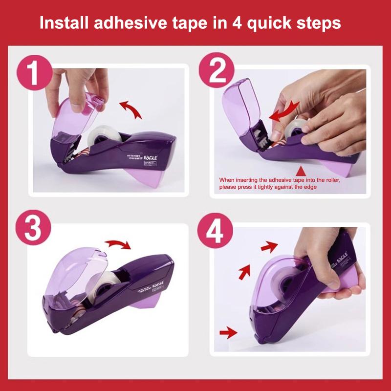 1/6 шт. Портативный автоматический диспенсер для клейкой ленты, одинарный ручной дизайн, резак для клейкой ленты, все включено, одно нажатие, резак для клейкой ленты, офисные принадлежности