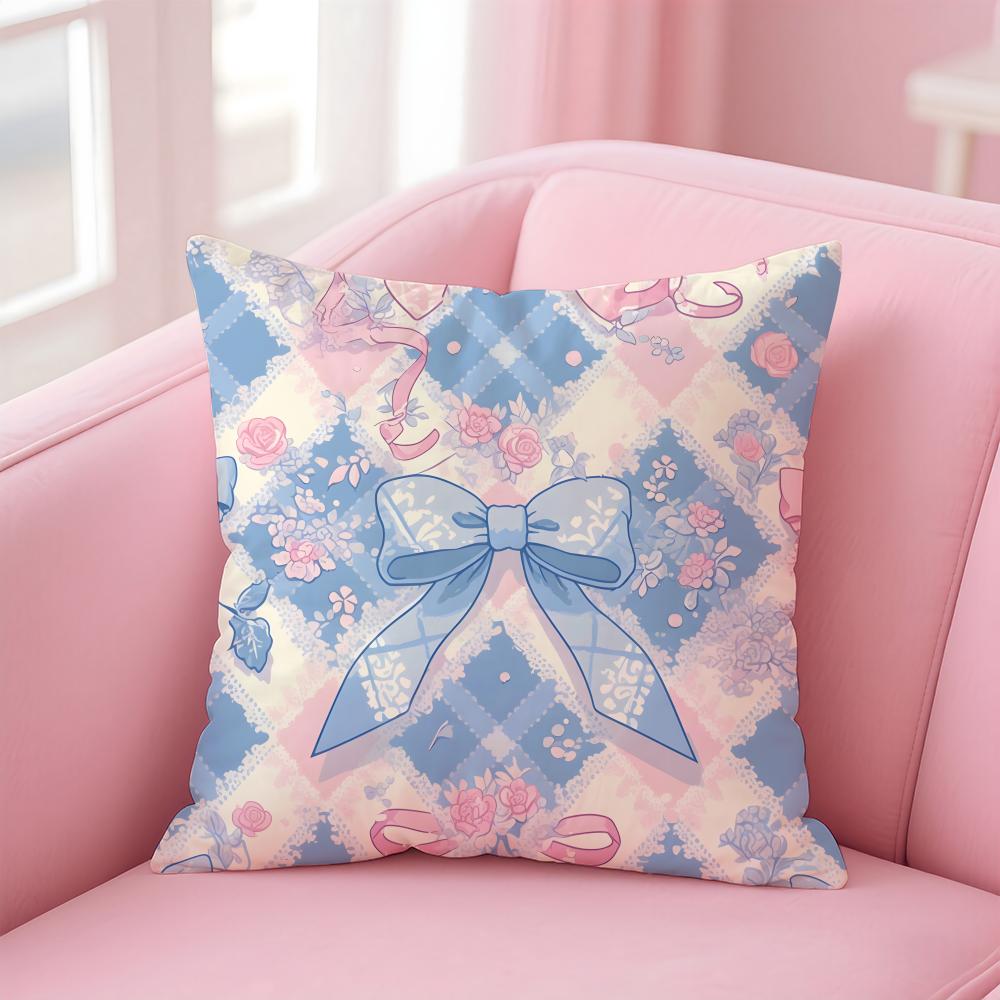 Colorful checkered pattern Cushion Cover Pillow Case Soft Skin Friendly Fabric Comfort Concealed Zipper
